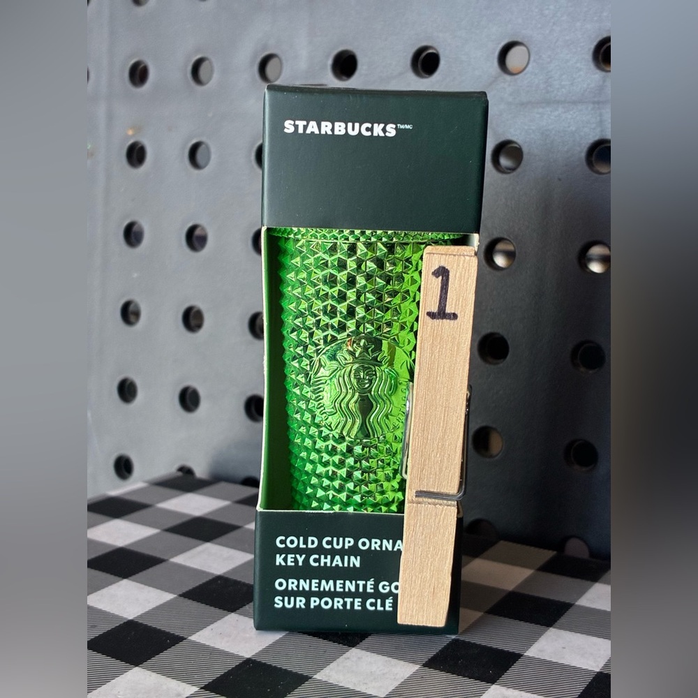 Starbucks Green and Gold Key Chain